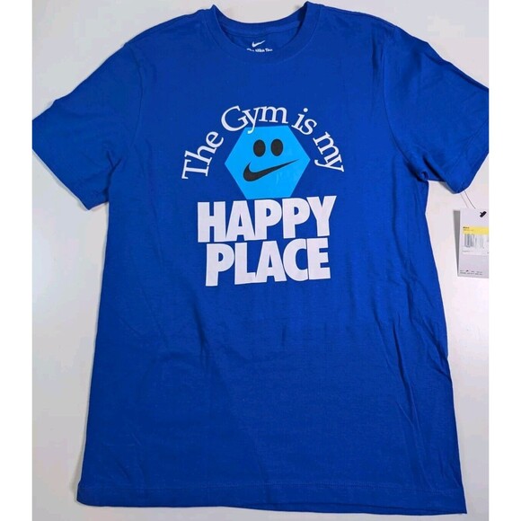 Nike Other - NWT Men's T-shirt Nike Short Sleeve Blue The Gym Is My Happy Place Size Small